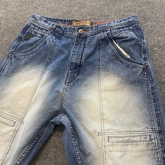 Akademiks Other - Vintage Y2K Akademiks Baggy Doulbe Knee Faded Hip Hop Rap Jeans Mens 38x34